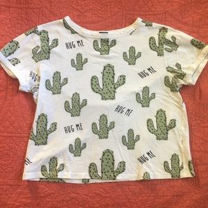 Cropped cactus shirt